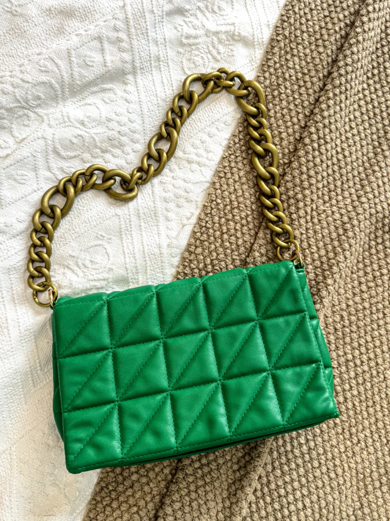 Green Gold Chain Bag