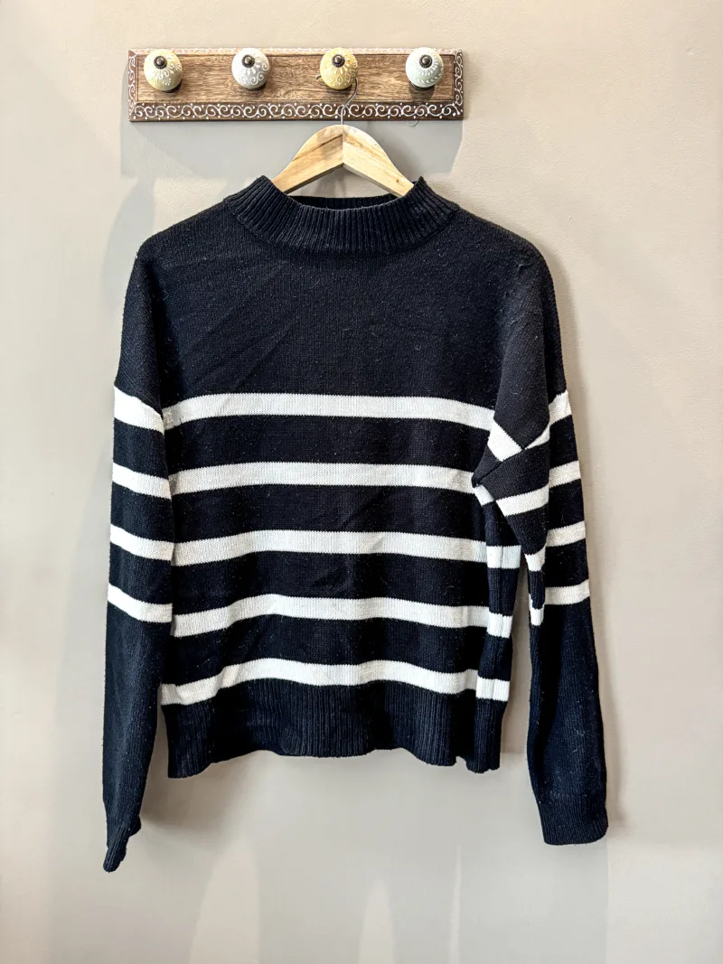 Black Striped Sweater