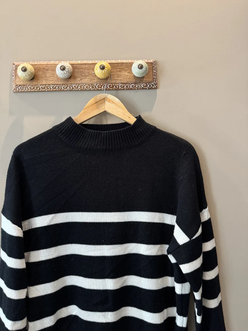 Black Striped Sweater - Image 2