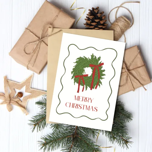 Wreath Christmas Card