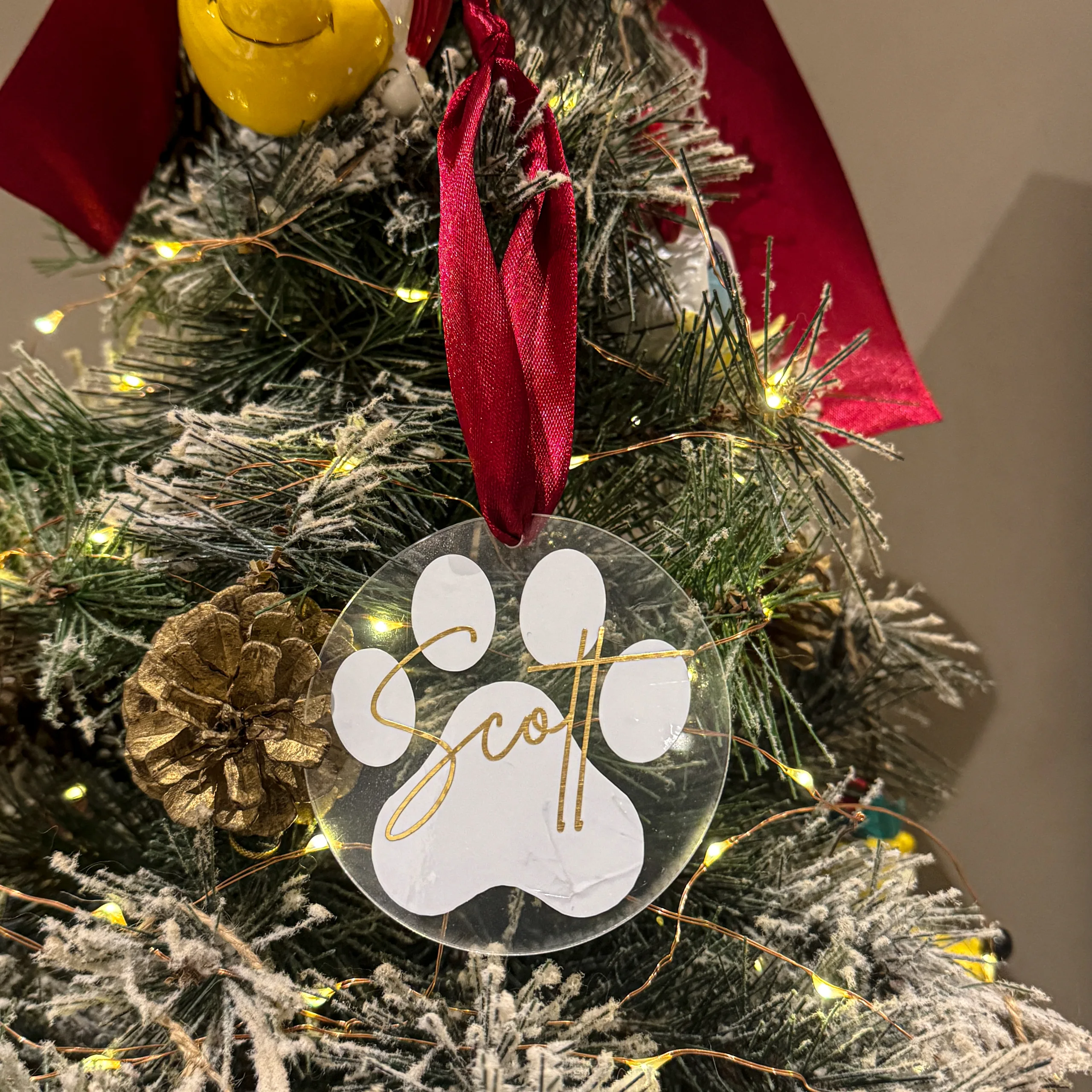 Custom Paw Ornament