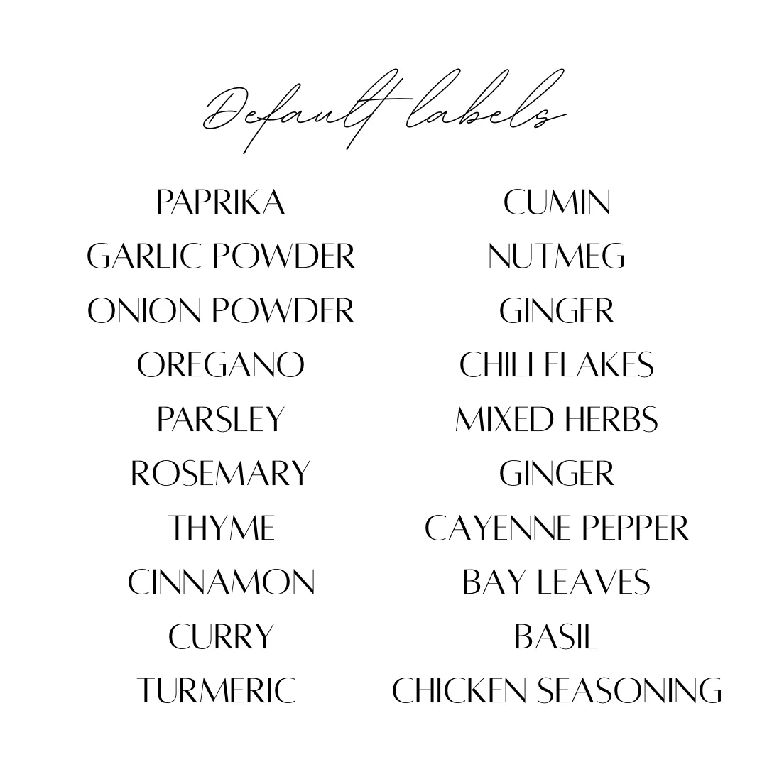 Custom Spice Jar Labels (x20) - Image 3